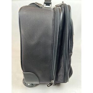 HARTMAN Luggage Mobile Tote “Intensity Series” Black Nylon/Leather w/ Lock &Docs